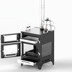 HOTBBAQ KF-HB-012 Hot Mood Four Glass Pro Kamp Sobası