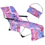 HOTEU Sun Lounger Plaj Havlusu Mikrofiber Taşınabilir Sandalye Örtüsü Hızlı Kuruyan Güneş Koruyucu Güneş Şezlongu Plaj Havlusu Yan Depolama Çantası