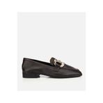 Hotiç Kadın Deri Kahverengi Tokalı Klasik Loafer