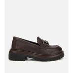 Hotiç Kadın Deri Kahverengi Tokalı Yüksek Tabanlı Klasik Loafer 01ayh314430a480 01ayh314430a480 Kahverengi