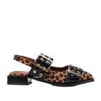HOTİÇ Taba Leopar Desenli Kadın Kemerli Babet LEOPAR-LEOPARD 39
