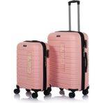 Hotowa Gold PP 8010 Pembe TSA Kilitli İkili Valiz Seti