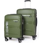 Hotowa Gold PP 8011 Haki Yeşil TSA Kilitli İkili Set Valiz