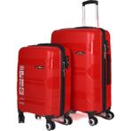 Hotowa Gold PP 8011 Kırmızı TSA Kilitli İkili Set Valiz