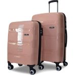 Hotowa Gold Pp 8011 Pembe Bej Tsa Kilitli İkili Valiz Seti