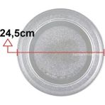 Hotpoint Ariston Indesit Mikrodalga Düz Taban Cam Tabak Tepsi 24,5cm 245MM