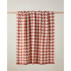 Houndstooth Koltuk Şalı 130X170 cm Turuncu