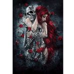 HOUPOO Yapboz Ahşap Yapboz Yetişkinler için 1000 Parça - Kafatası ve Kız Yetişkinler Çocuklar için Büyük Yapboz Poster Ldeal Oyun Oyuncakları Hediye - 76,2 cm x 50,8 cm