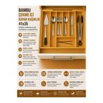 House Bird Bambu Çekme İçi Kayar Kaşıklık 41x35 - 7 Bölmeli Tasarım