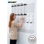 House ID 100X100cm Sihirli Yazı Tahta Çarpım Tablosu Baskılı Duvara Zarar Vermeyen Yapışkansız Statik Kağıt
