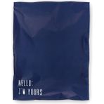 House Of Pack Renkli Kargo Poşeti - 35X45 cm - Lacivert - 100 Adet ' Hello I'm Yours ' Baskılı