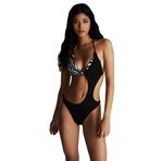 House of Silk 2022SWIM0004 Naomi Zebra Desenli Mayokini, Beyaz, L
