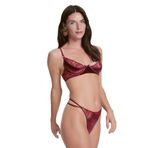 House of Silk Idylle Kadife Sütyen Şarap Kırmızısı Kadın Sütyen , Bordo, 85A