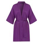 House of Silk İpeksi Saten Sabahlık Gece Moru Kadın Sabahlık, Mor, L