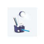 House Pratik HP09 Mavi Happy Figürlü Şarjlı Beyaz Işıklı Led Lamba