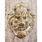 House2Home El Yapımı Pirinç Aslan Kapı Zili Sarı