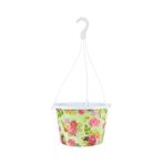 House2home Güllü Askılı Saksı - Yeşil Çap 26.9Cm