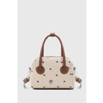 Housebags Mavi Çiçekli Vintage Çok Yönlü PU Deri Çapraz Askılı Çanta 275