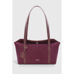 Housebags Süet Bordo Kapaklı Bowling Omuz Çantası 270