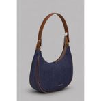 Housebags Urban Denim Hobo Omuz Çantası – Kontrast PU Deri Askılı