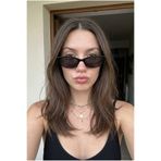 Houseofeyeris Ravenna İnce Metal Cat Eye Güneş Gözlüğü – Siyah, UV400