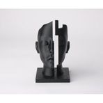 Housetrend Mind Gap Modern Soyut Büst – Zihinsel Boşluk Temalı Sanatsal Heykel – 3D Yazıcı Tasarımı Estetik Biblo, Ev ve Ofis İçin Minimalist Masaüstü Aksesuarı (Mat Siyah)