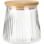 Houseware Bambu Kapaklı Cam Kavanoz - Şeffaf - 680 ml - Çok Renkli - 1000 ml