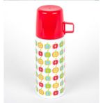 Houseware Izole Şişe 350ML Termos Elma Bardaklı Kırmızı Gıdaya Uygun Kupalı 1 Adet