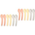Housoutil 12 Adet Krem kaşık yüz kremi spatula güzellik kepçe cilt bakımı aksesuarları spatula kepçe çekpas yüz maskesi kaşığı makyaj kaşığı makyaj yapmak göz kremi kozmetik Çinko Alaşım