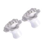 Housoutil 2 Seramik Gül Kolları Baraka Gardırop Çeker Seramik Çekmece Seramik Kapı Kolu Kabine Kapı Kolları Küçük Çekmece Çeker Dolap Çekmece Kolları Çizmek Kapı Dolabı Tahta Kutu Beyaz