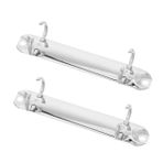 Housoutil 2pcs Metal Bağlayıcı Klipsler Demir Gevşek Yapraklı Halka Bağlayıcı Kelepçeler Bağlayıcı Klipsler 2 Halkalı Bağlayıcı Kelepçeler Ofis Okulu Ve Ev Için