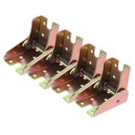 Housoutil 4 Set Kendinden Kilitli Katlanır Menteşeler Çok Fonksiyonlu Metal Yaylı Dolap Kapısı ve Masa Ayağı Menteşesi Ağır Hizmet Tipi Dayanıklı Tasarım Mutfak Gizli Menteşeleri