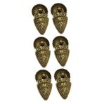 Housoutil 6 Japon Balığı Kolu Şifonyer Topuzu Bronz Dolap Kulpu Mücevher Kutusu Kolları Mutfak Kapı Kolları Şifonyer Için Düğmeler Elbise Dolabı Çekmecesi Retro Çekmece Çeker Takı Bakır