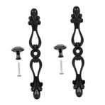 Housoutil 6 üstesinden gelmek vintage şifoniyer Çekmece kolu avrupa tarzı düğmeler mutfak dolabı kulpları ev dekorasyon şifonyer mobilya aksesuarları gardırop çeker Çinko Alaşım Black
