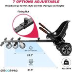Hover Kart Leyaton Hoverkart Elektrikli Kaykay Koltuk Hovercard Aparat Tüm Modellere Uyumludur - Siyah
