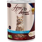 How Meow Balıklı Yetişkin Kedi 12x400 gr Yaş Mama