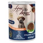 How Meow Somonlu 12x400 gr Yavru Köpek Yaş Mama