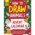 How to Draw Animals Advent Calendar - 24 Days of Step-by-Step Fun: Learn to Sketch with Tutorials, Mystery Clues, Trivia, and Christmas Surprises for Kids Ages 5-12 (Book + Free App)