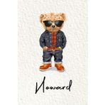 Howard: Cahier personnalisé avec prénom Howard | Cadeau d'anniversaire pour enfant, garçon, homme, copain ... | Nounours | 110 pages lignée, Petit Format 6x9 pouces (15,24 x 22,86 cm)
