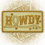 Howdy Kahverengi Halat Yama 7 cm Komik Güney Coquette Cowgirl Batı Demir Açık/Dikmek Nakış Kumaş Aplike Yamalar Kamyoncu Şapkalar Giysi Sırt Çantası DIY Aksesuarları Arkadaşlar Anne Hediyeleri