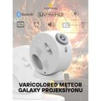 Howear 4K Hd Planetarium Varicolored Meteor Galaxy Projeksiyon 13 Seçenekli Işık Projeksiyonu - Beyaz