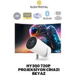 Howear HY300 720P Android Wireless Bluetooth Destekli 180 Derece Dönebilen Projeksiyon Cihazı Beyaz