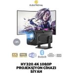 Howear HY320 4K Çözünürlükte Bluetooth Destekli Projeksiyon Cihazı Siyah LED Işık Kaynağı