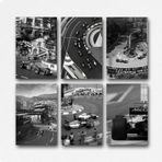 hoxaooi A Set 3 Vintage F1 Araba Posteri Siyah Beyaz Poster Oda için, Estetik Tuval Duvar Sanatı, Yatak Odası Dekoru Poster 08x12 inç (20x30cm)