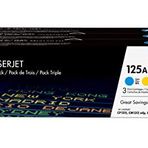 HP 125A CYM Tri-Pack LJ Toner Cartridge