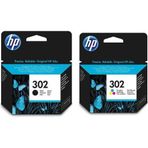 HP 302-F6U65AE 2'li Siyah ve Renkli Kartuş Seti