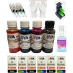 Hp 304 Kartuş Dolum Seti 301 302 304 Mürekkep Seti 4X100 ml Asya Ink Muadil - Renkli - Siyah