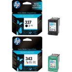 HP 337 343 Renkli Kartuş Seti