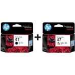 Hp 47-6ZD21AE Siyah + Hp 47-6ZD61AE Renkli Hp Deskjet Ultra Ink Advantage 4825 Orijinal Kartuş Seti - Renkli - Siyah