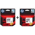 Hp 650 Orijinal Kartuş CZ101AE + CZ102AE - 2515, 2546, 2645 Uyumlu Yazıcılar - Siyah - Mavi - Sarı - Kırmızı
